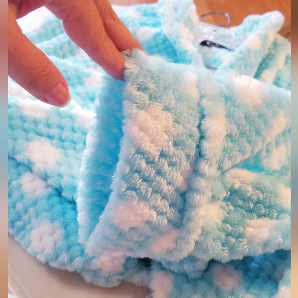 Plush Polka Dot Plush Robe Size Large Noire Jasmine Rose - Picture 11 of 13